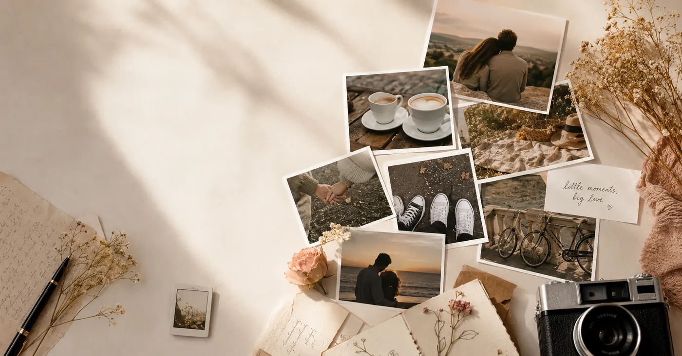 15 couple goals pictures collage — hand-holding, forehead kiss, and cozy couch moments