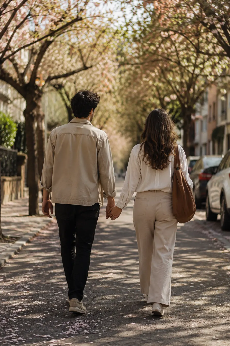 Couple walking hand in hand — aesthetic couple picture idea